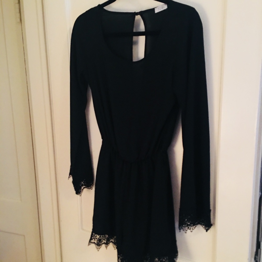 Black Lace Romper